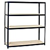 Regalux Regal za teški teret R250  (V x Š x DB: 180 x 160 x 60 cm, Nosivost po polici: 250 kg, Broj polica: 4 Kom., Uticanje, Grafitno sivo) | BAUHAUS