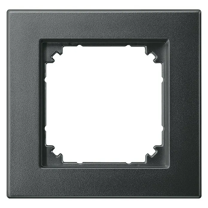 Merten M-Plan Abdeckrahmen 486114 - Anthrazit matt, 1-fach, Kunststoff - Schwarzer Schalterrahmen für eine elegante und moderne Wandgestaltung. Ideal für verschiedene Schaltertypen und einfache Montage.