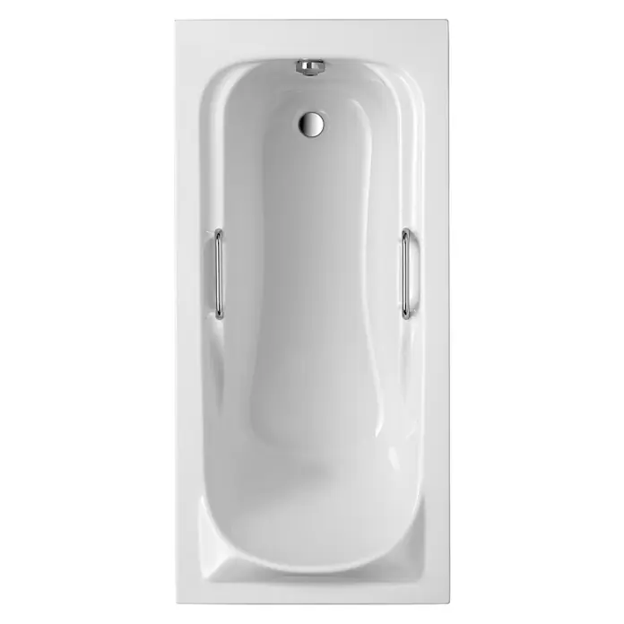 Ottofond Badewanne Suez - 170 x 80 cm, Sanitäracryl, Weiß - Weisse Badewanne mit verchromten Griffen und Abfluss. Das schlichte Design der Badewanne sorgt für ein entspannendes Badeerlebnis.