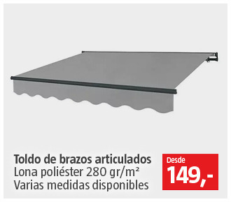 Toldos de brazos articulados