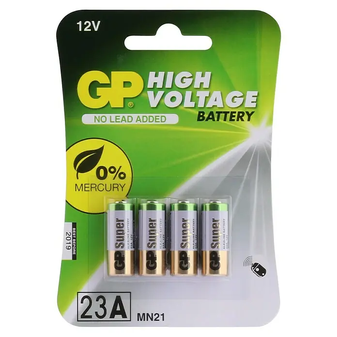 GP Super Batterie 23A 12V Batterien, Alkaline - 23A, Alkali-Mangan, 12 V, 5 Stk. - Eine Packung GP Super 23A MN21 12V Alkaline-Batterien, die eine zuverlässige und langlebige Energiequelle für verschiedene Geräte bieten.