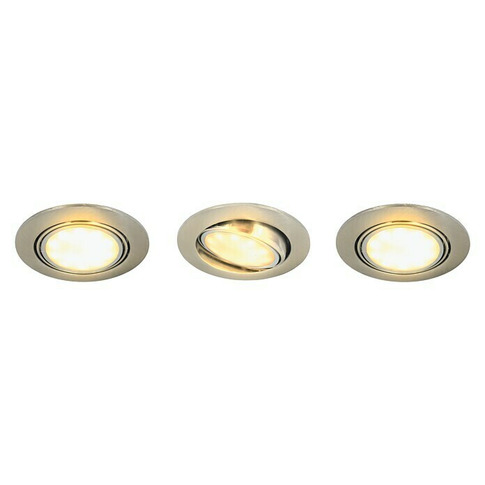Tween Light LED-Einbauleuchten-Set (3 x 5 W, Nickel matt, Warmweiß, IP44)