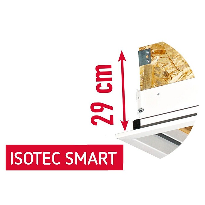 Wippro Bodentreppe Isotec Smart (140 x 70 cm, Wärmedämmung: 0,33 W/(m²K)) | BAUHAUS