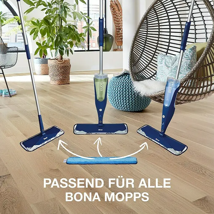Bona Mikrofaser-Reinigungspad - Mikrofaser, Waschen bei 60 °C - Bona-Mopps für strahlende Böden. Die passenden Pads sorgen für Sauberkeit und Pflege aller Bodenarten.