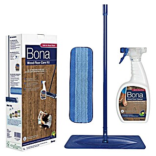 Bona Reinigungs-Set Parkett (1 x Cleaner, 1 x Mop, 1 x Microfaser-Reinigungspad)
