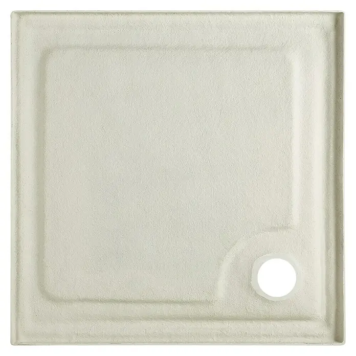 Camargue Duschwanne St. Moritz - L x B: 80 x 80 cm, Sanitäracryl, Weiß - Quadratische Duschwanne aus Steinzeug in Beige mit integriertem Ablauf für ein modernes Badezimmerdesign.