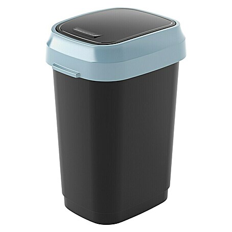 KIS Schwingdeckeleimer Dual Swing (10 l, Schwarz/Grau, Kunststoff)