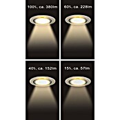 Tween Light Set de focos LED empotrables (3 x 5 W, Níquel mate, Blanco cálido, IP44)