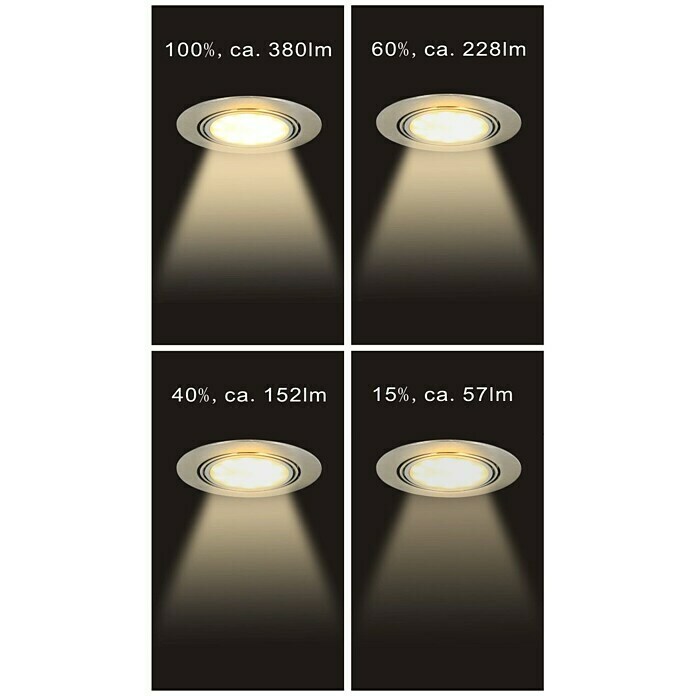Tween Light LED-Einbauleuchten-Set (3 x 5 W, Nickel matt, Warmweiß, IP44)