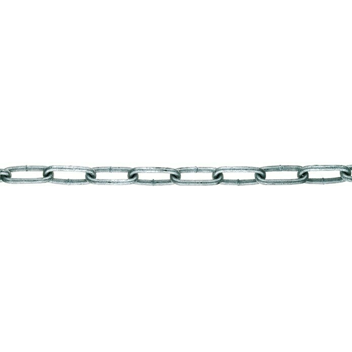 Stabilit Cadena de acero redondo a metros (5 mm, Acero, Galvanizado al fuego, Forma de C)