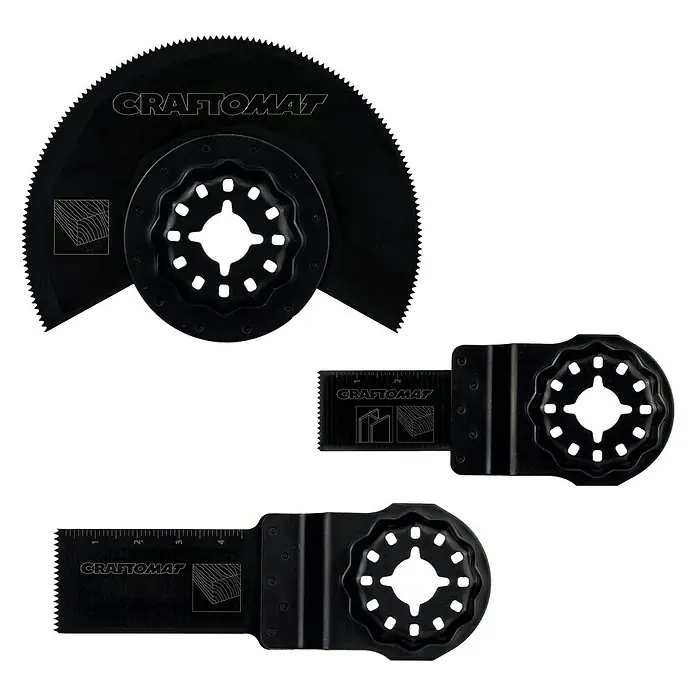 Craftomat Starter-Set - STARLOCK-System, 3 -tlg. - Oszillierende Werkzeugsägeblätter von Craftomat in verschiedenen Ausführungen für präzise Schnitte und vielseitige Anwendungen.