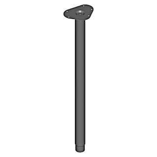 Element System Teleskopska noga za namještaj (Promjer: 5 cm, Podešavanje po visini: 80 cm - 120 cm, Nosivost: 75 kg, Čelik, Crne boje)