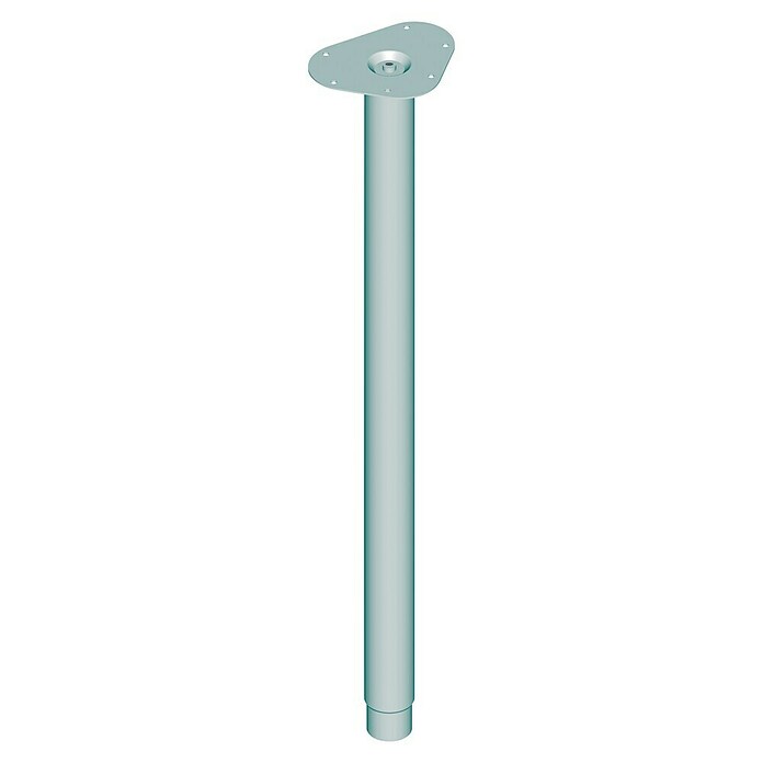 Element System Pata telescópica para muebles (Diámetro: 50 mm, Ajustable: 800 - 1.200 mm, Cromo)