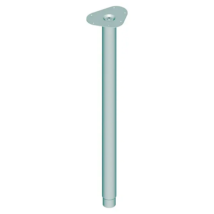 Element System Pata telescópica para muebles Expand - Diámetro: 5 cm, Ajuste de altura: 80 cm - 120 cm, Capacidad de carga: 75 kg, Acero, Cromo - Pata de mesa plateada con placa de montaje para una fácil fijación. Un detalle robusto y elegante para sus muebles.