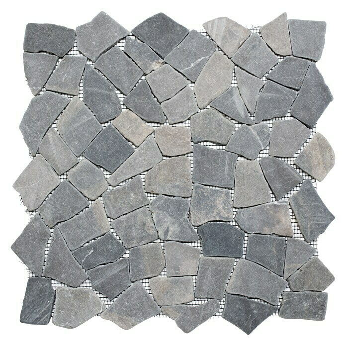 Mozaïektegel (30,5 x 30,5 cm, Zwart, Mat)