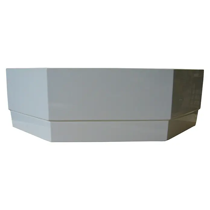 Ottofond Wannenschürze Agadir - Passend für: Ottofond Eckbadewanne Agadir 125 x 125 cm - Ein schlichter, weißer Behälter in einem einzigartigen, mehrseitigen Design, ideal für moderne Dekorationszwecke und Aufbewahrung.