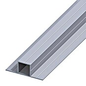 Kantoflex Quadratrohr (2.500 x 67,5 x 23,5 mm, Aluminium, Blank, 2 Schenkel 180°, Bohr-Kennrille)