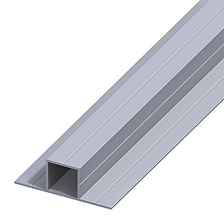 Kantoflex Quadratrohr (2.500 x 67,5 x 23,5 mm, Aluminium, Blank, 2 Schenkel 180 °, Bohr-Kennrille)