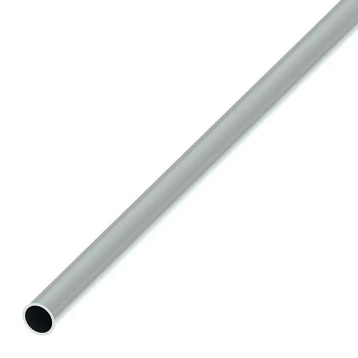 Kantoflex Rundrohr - Ø x L: 10 x 2.500 mm, Chrom-Optik, Eloxiert - Silbernes Metallrohr, ideal für Konstruktionen und Heimwerkerprojekte, robust und vielseitig einsetzbar.