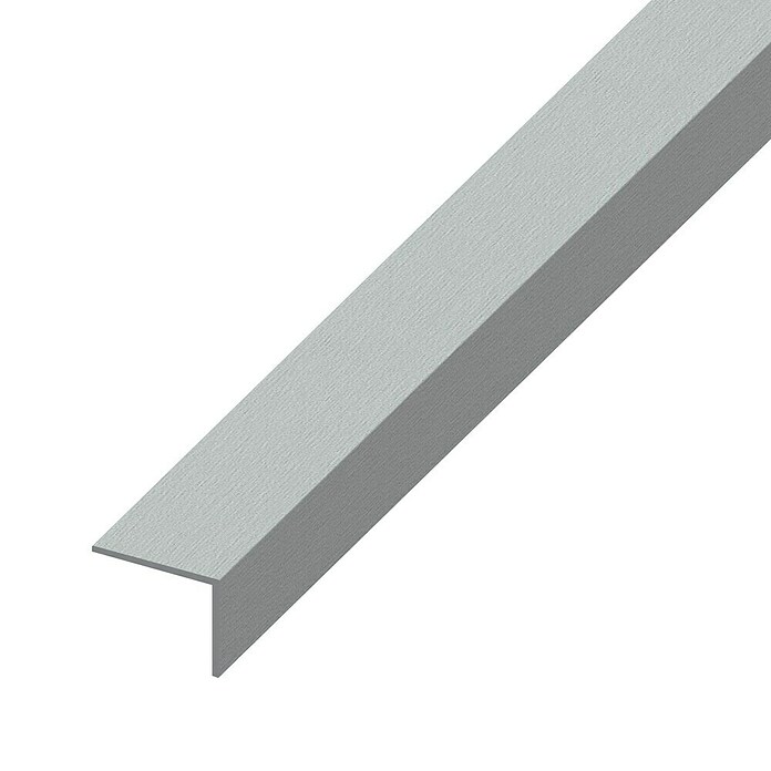 Kantoflex Winkelprofil (2.500 x 10 x 20 mm, Aluminium, Eloxiert, Edelstahloptik, Stärke: 1 mm)