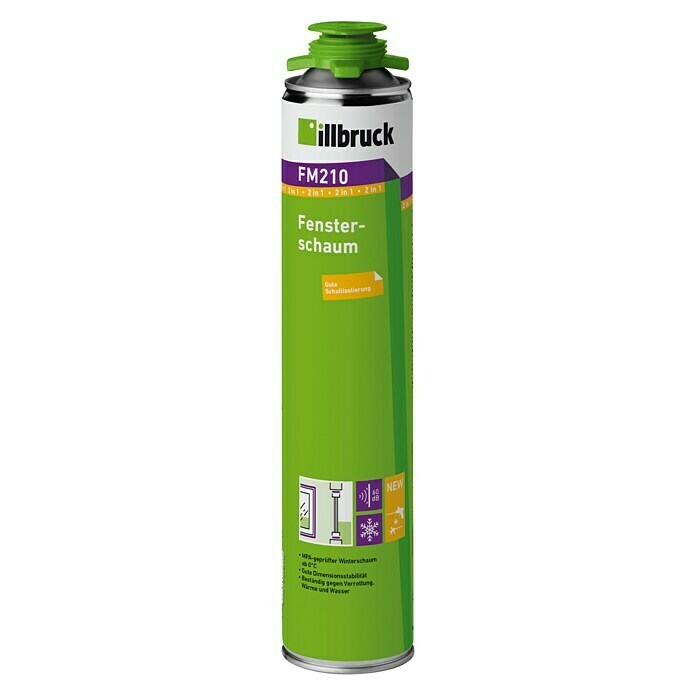 Illbruck Fensterschaum FM210750 ml, Polyurethane (PU) Front View