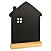 Pizarra de pared (Casa, 33 x 21 cm, Pizarra con marcador, Pie de madera)