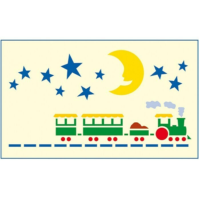 Mako Creativ Line Šablona s motivom (Vlak / zvjezdano nebo, 36 x 21 cm, Folija)