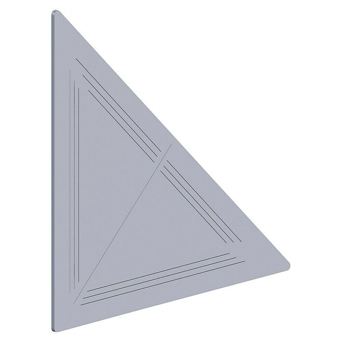 Kantoflex Knoopplaat (60 x 60 mm, Aluminium, Oppervlak: Blank)