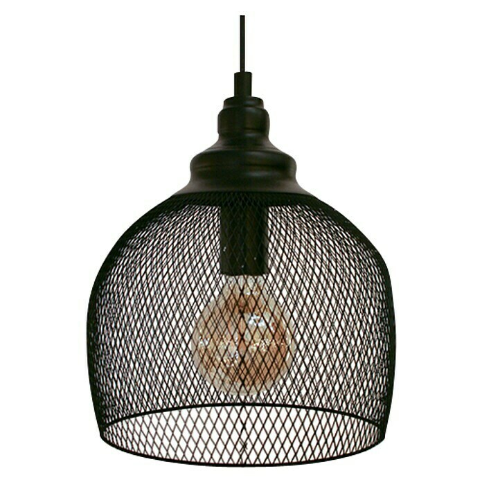 Eglo Lámpara colgante redonda Straiton (1 luz, Potencia máx.: 60 W, E27, Negro)