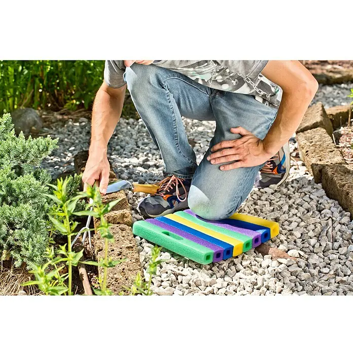 Gardol Kniekissen - 34 x 28 x 4 cm - Farbenfrohe Garten-Knieschoner-Matte für komfortables Arbeiten im Garten, schützt Knie und sorgt für bequemes Knien bei der Gartenarbeit.