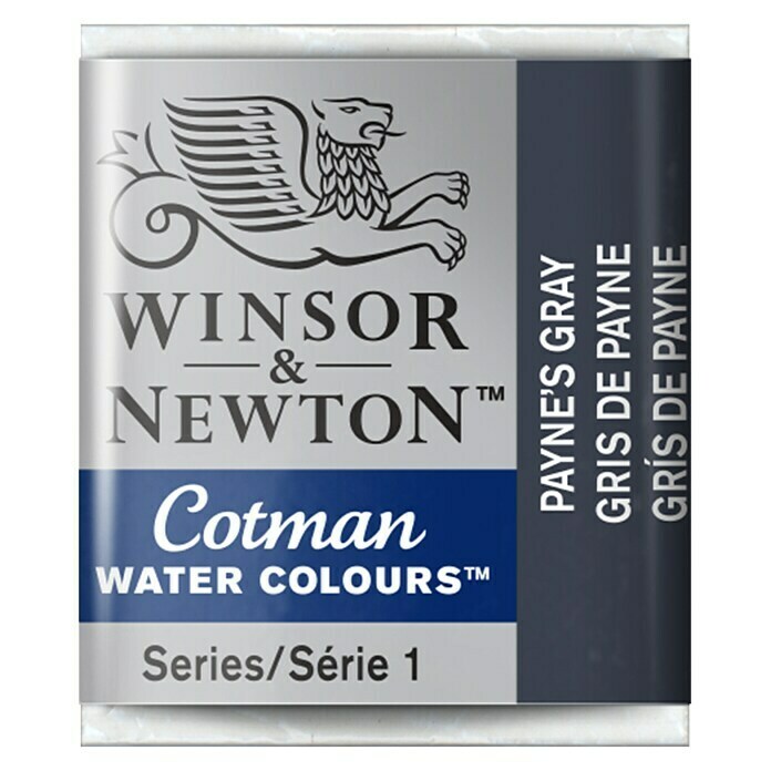 Winsor & Newton Cotman AquarellfarbePaynesgrau, Topf Front View