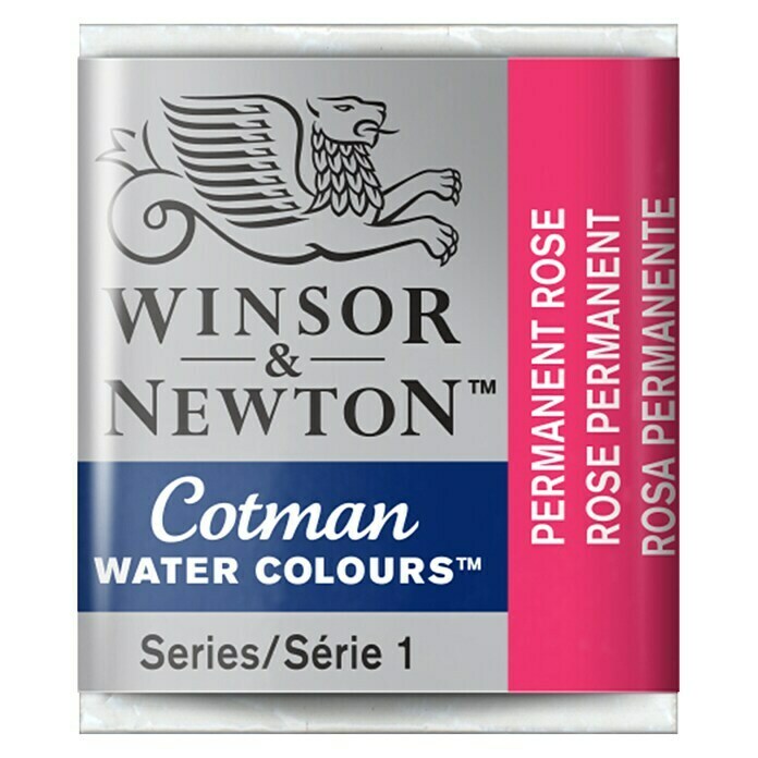 Winsor & Newton Cotman AquarellfarbePermanentrosa, Topf Front View