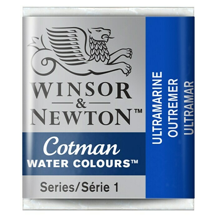 Winsor & Newton Cotman AquarellfarbeUltramarin, Topf Front View