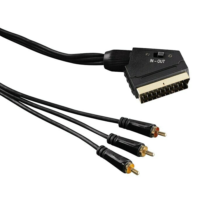 Hama Video-AV-Adapter IN OUTSchwarz, 1,5 m Front View