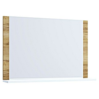 VCM Lendas Ablagespiegel (80 x 17 x 55 cm, Honig-Eiche/Weiß)