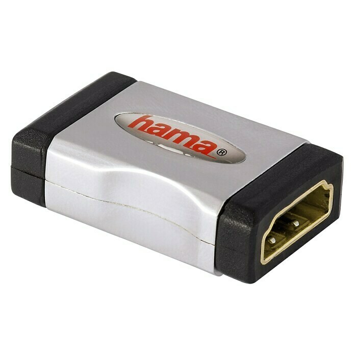 Hama HDMI-Adapter2 x HDMI-Stecker, Geeignet für: HDTV, Vergoldete Kontakte Front View