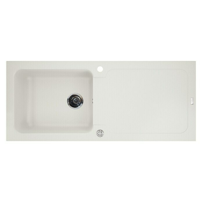Carea Einbauspüle Botia (118 x 50 cm, CAREAlith®, Weiß)
