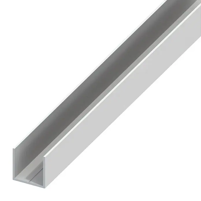 Kantoflex U-Profil - 2.500 x 11,5 x 11,5 mm, Stärke: 1,5 mm, Kunststoff, Weiß - Weißes U-Profil aus Aluminium, ideal für Bau- und Konstruktionsanwendungen, bietet Stabilität und Vielseitigkeit für Projekte.