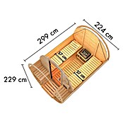Karibu Saunahaus Rundu (9 kW Saunaofen mit externer Steuerung, L x B x H: 295 x 225 x 229 cm) | BAUHAUS