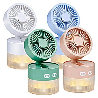 Ventilador de sobremesa con humidificador (Blanco, Celeste, Verde, Rosa)