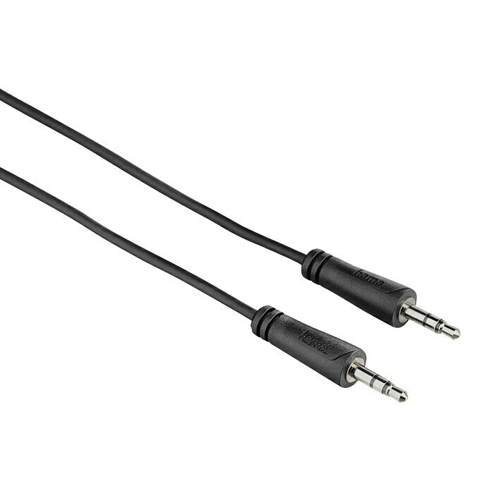 Hama Audio-Kabel2 x Klinkenstecker 3,5 mm, 0,75 m, Geschirmt Front View