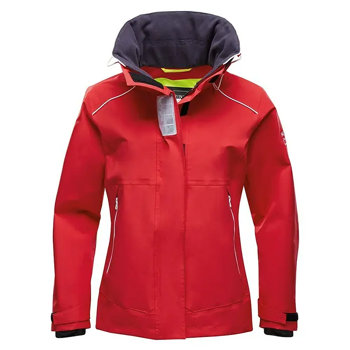 Marinepool Segeljacke Activity - XS, Geeignet für: Damen, Rot - Rote Marinepool Segeljacke für Damen mit hoher Kragen und weißer Akzentlinie für stilvollen Schutz auf See.