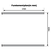 Karibu Fasssauna (L x B x H: 175 x 225 x 229 cm, Ohne Ofen, Anzahl Liegen: 2 Stk.) | BAUHAUS