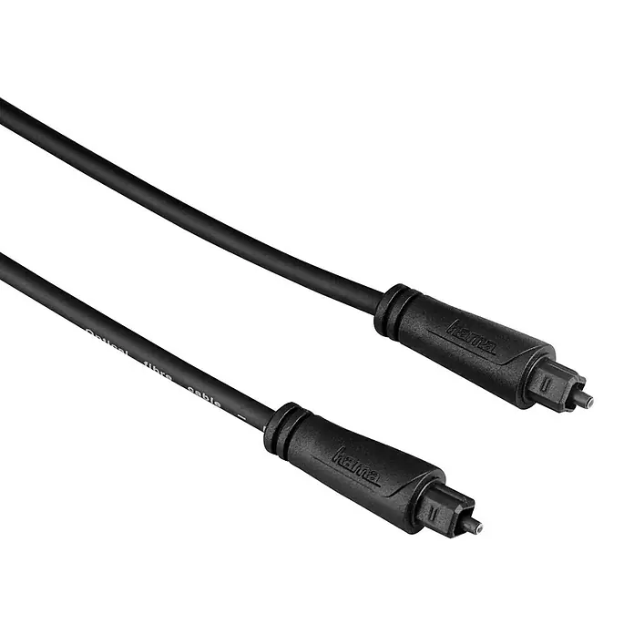 Hama ODT-Kabel - Toslink-Stecker, 1,5 m - Schwarzes optisches Kabel von Hama mit Anschlüssen an beiden Enden für hochwertige Audioübertragung.
