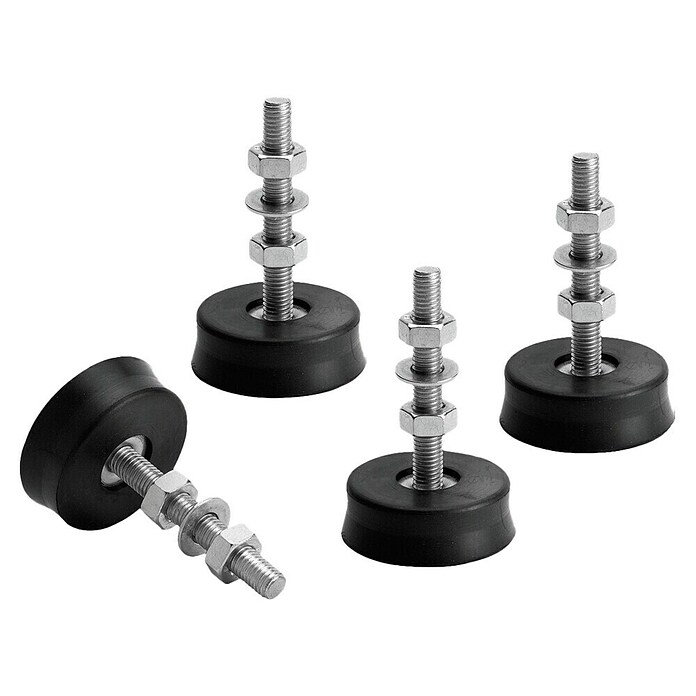 Amortiguador de vibraciones para suelo S60 (Negro, 4 ud.) | BAUHAUS