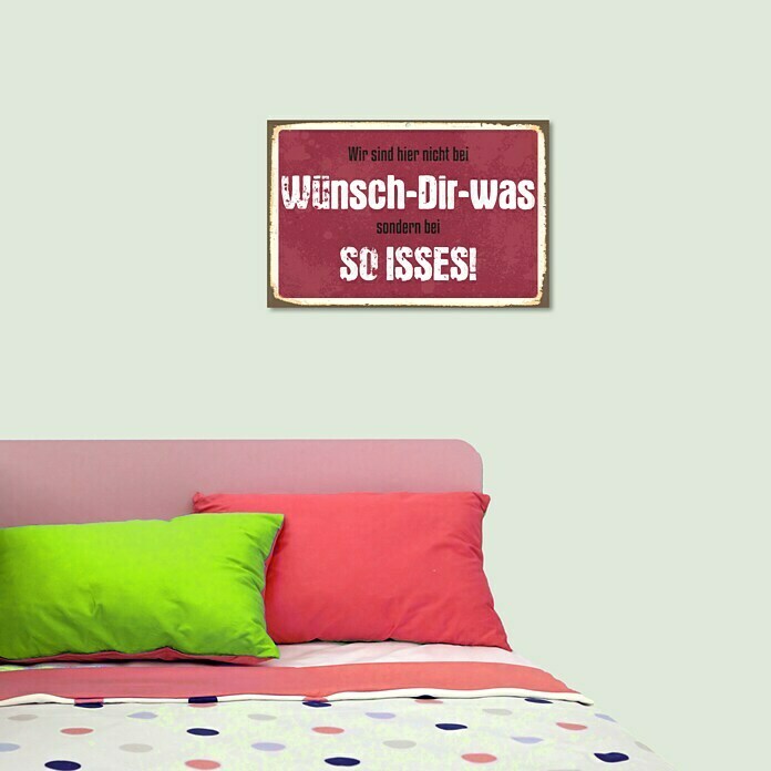 Blechschild (Vintage, 45 x 30 cm, So isses)