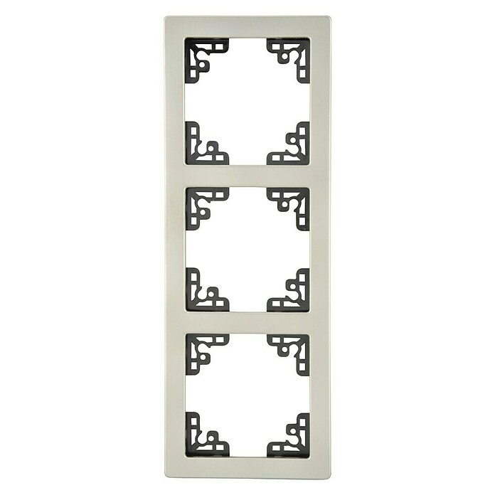 Voltomat FERA Abdeckrahmen (3-fach, Silber, Edelstahl, Unterputz)