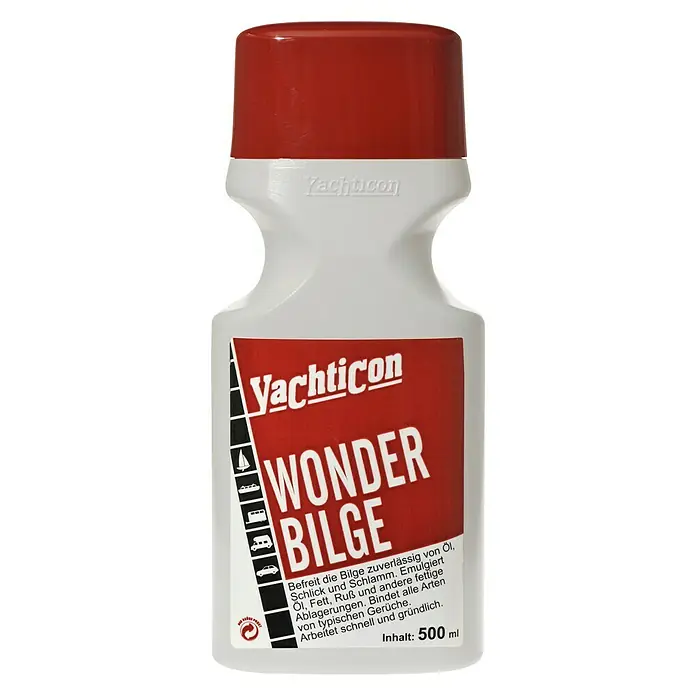 Yachticon Wonder Bilge - Flüssig, 500 ml - Yachticon Wonder Bilge: Reiniger für die Bilge, entfernt Öl, Schlamm und Fett zuverlässig. Für saubere und geruchsfreie Bilgen.