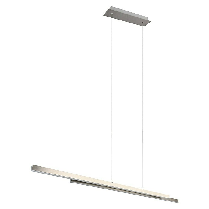 Reality Leuchten LED-Pendelleuchte Odio (22 W, L x B x H: 8,5 x 110 x 150 cm, Nickel, Warmweiß) | BAUHAUS