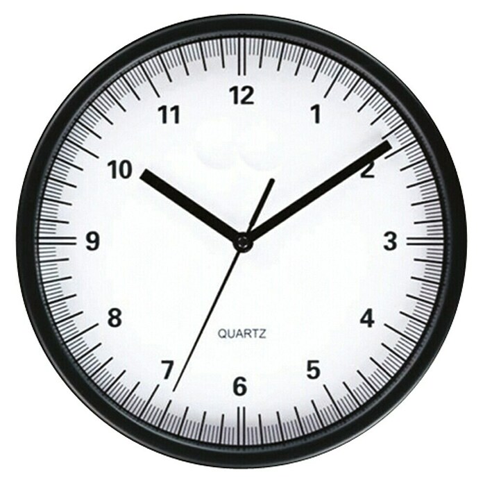 Okrugli zidni sat (Crna, 25 cm)